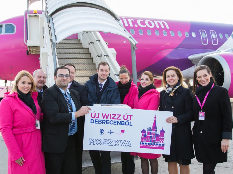 A Wizz Air elindította Debrecen-Moszkva útvonalát