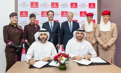 Az Emirates és az Etihad együttműködési megállapodást kötött