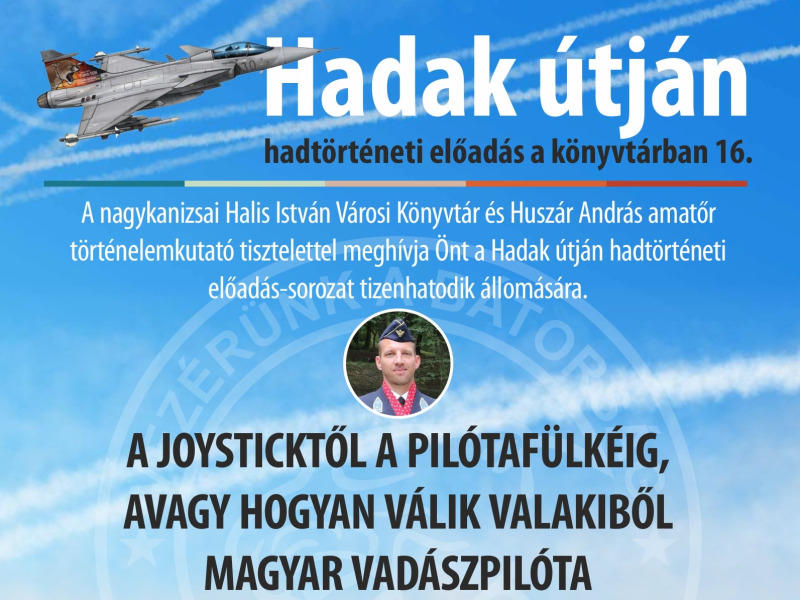 Novemberi programajánló - Gripen hajózó tart előadást Nagykanizsán