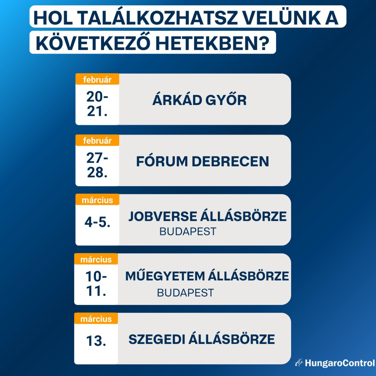 Ismét országos toborzó körútra indul a HungaroControl